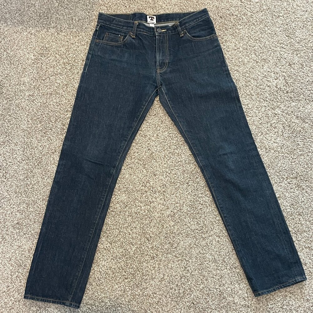 Tellason Dark Wash Salvage Self Edge Women's Jeans 100% Cotton Size 30